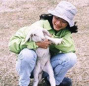 Girl Holding Sheep